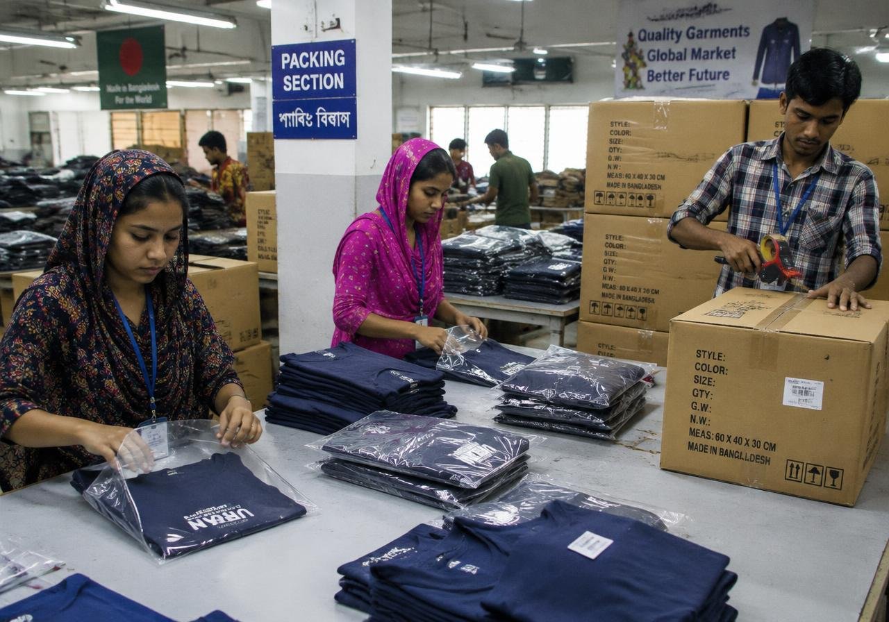 Packing within the Arrows Attire manufacturing network
